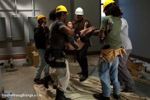 fucked by construction workers - Photo number 14 from Hot Redhead Cici Rhodes Fucked by Hard Cock and  Construction Tools shot