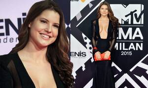 Amanda Cerny Pussy Up Close - Social media starlet Amanda Cerny displays EXTREME cleavage in daring  semi-sheer panelled gown at the 2015 MTV EMAs | Daily Mail Online
