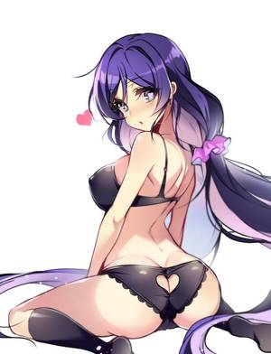 Big Eye Anime Tits - aqua eyes ass ass cutout bare shoulders black bra black panties blush bra  breasts chestnut mouth covered nipples erect nipples heart heart-shaped  pupils ...