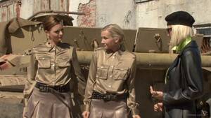 Military Uniform Porn Lesbian - Two sexy military women have a lesbian hook up while in u... | Any Porn