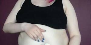 Big Belly Button Porn - Big belly redhead screw hard her deep belly button with a dildo with sticky  cream - Tnaflix.com