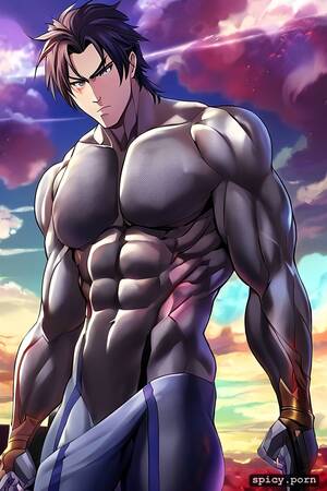 Anime Muscle Porn - Image of naked big dicked muscular anime man - spicy.porn