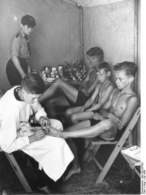Boys Hitler Youth Camps Sex - Medical tent at a Hitler Youth summer camp near Berlin, Germany, Jul 1943 (