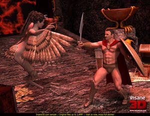 Messy 3d Porn - Monster Porn Cartoons: Fight with a harpy turns into a messy sex for the  adventurer