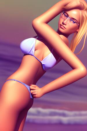 gorgeous girl nude beach - Sexy blond teen girl in a bikini. Posing seductively on a beach |  Wallpapers.ai