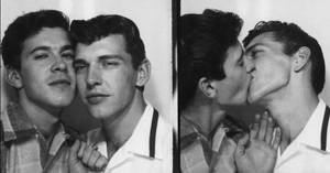 1950 Male Gay Sex - 1950s Closeted Gay Couple Share An Illegal Kiss In The Safety Of A Photo  Booth [