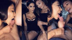 Amateur Couple Threesome - POV Threesome back of Uber (SHORT)- Amateur Couple LUCKYxRUBY
