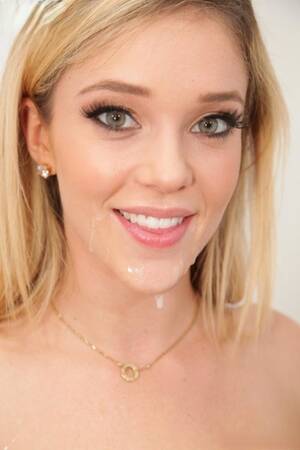 Blonde With Sperm On Face - Blonde Cum Face Porn Pics & Naked Photos - PornPics.com