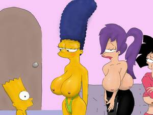 cartoon porn futurama crossover - pic375276: Amy Wong â€“ Bart Simpson â€“ Futurama â€“ Marge Simpson â€“ The Simpsons  â€“ Turanga Leela â€“ crossover - Simpsons Adult Comics
