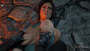 Lara Croft Tits - Lara Croft Gets her Big Boobs Slapped by Tifa - Pornhub.com