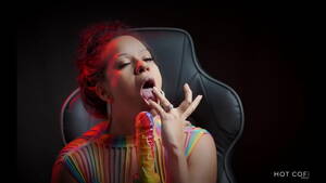 latina girls sucking lollipops - Sexy Latina sucks huge dick shaped lollipop and makes you cum with her  dirty talk - XVIDEOS.COM