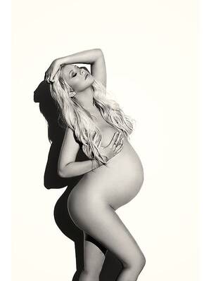 christina aguilera pregnant naked - Dare to Bare! Christina Aguilera Shows Off Her Bump in Nude Photo Series