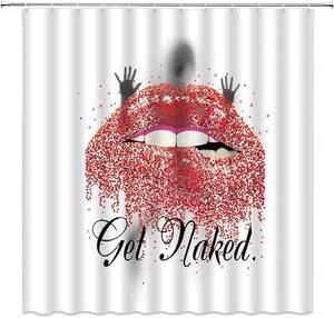 Funny Captions Of Sexy Women - Shower Curtain, Fun Nude Shower Curtain Fashion Sexy Woman Silhouette Red  Lipsï¼ŒBold Funny Quotesï¼Œ Romantic Valentine's Day Design Bathroom Decoration  with Hook 70 X 70 Inch White : Amazon.co.uk: Home & Kitchen