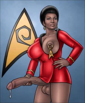 ass fucking cartoons star trek - Star Trek - Dickgirl Uhura (colour sketch) by HighHeeledJill