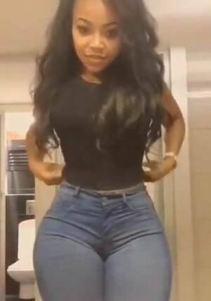 Black Girl Jeans Porn - Black Girl Hourglass Figure in Jeans, Porn b1 | xHamster