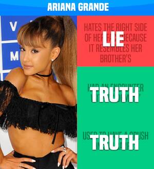 Ariana Grande Peeing Porn - Play Our Super Fun Two Truths and a Lie Game: Celebrity Edition