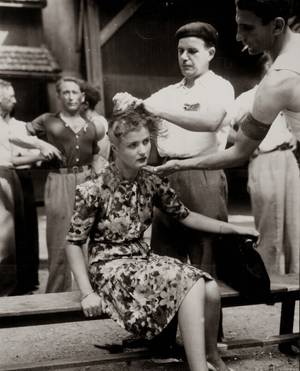 French Girl Punished Sex - French female collaborator punished by having her head shaved to publicly  mark her, 1944