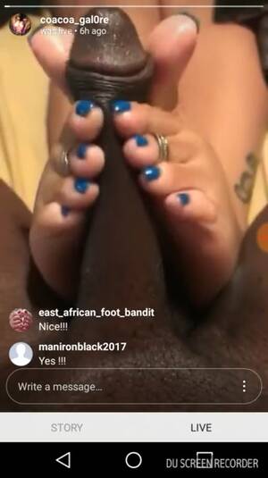 foot job live - Free IG Ebony Footjob Porn Video - Ebony 8