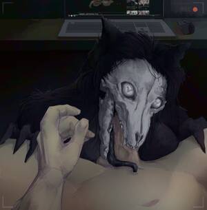 Disturbing Furry Porn - Rule 34 - <3 <3 eyes 1boy 1girls anthro black fur black tongue breasts duo  fellatio female fur furry heart heart-shaped pupils human human penetrating  interspecies looking at viewer male male pov