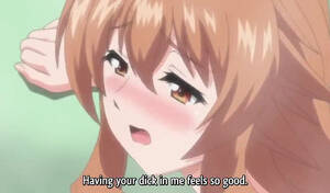 cute hentai brown hair - Brown-haired anime girl happily takes that young cock