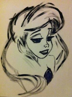 Drawings Cute Porn - Disney Little Mermaid Ariel Painting by DaisyCombridge cute for tattoo