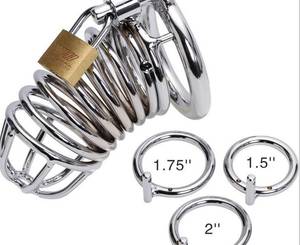 Cock Ring Fetish Porn - Male chastity devices metal cock cage Stainless Steel penis ring Fetish Sex  Toy Art Cage porn