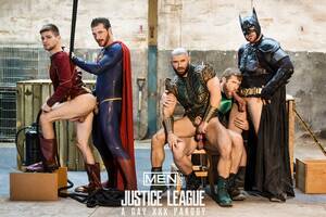 Justice League Gay Porn - Superman, Batman, Aquaman, Flash & Green Lantern 5-Way Orgy in Justice  League Gay Porn Parody 4