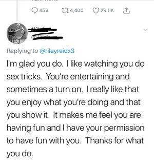 Funny Anal Porn Captions - This guy, replying to a Riley Reid video of her using a dildo in her ass  with the caption â€œI love analâ€. : r/Wholesomecringe