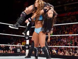 Aj Lee Having Sex - WWE's John 'Bradshaw' Layfield says Nikki Bella's punch on AJ Lee was 'just  like Phil Bardsley knocking out Wayne Rooney' | The Independent | The  Independent