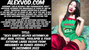 hot kinky jo extreme fisting - Sexy Santa helper Hotkinkyjo self anal fisting, prolapse & FOUR extreme  large dildos from mrhankey in ruined asshole - XVIDEOS.COM