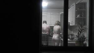 amateur homemade voyeur bedroom window - Peeping. Voyeur. Neighbor pervert voyeur in evening on street looks out  window as naked sexy neighbor in kitchen prepares dinner for her husband.  Naked in public. Naked at home. Family. Outdoor -