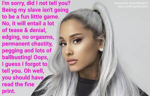 Kinky Femdom Captions Porn - Femdom Caption | Ariana Grande by KinkyWinky69 on DeviantArt