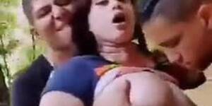 Men Sucking Tits Public - Big tits sucked - by two guys in public - Tnaflix.com