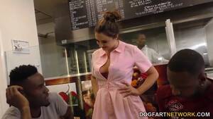 black waitress gang bang - Waitress Elektra Rose Gangbanged By Black Customers Porn Video | HotMovs.com