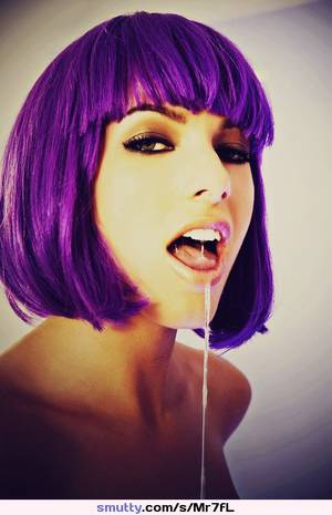 Best Blowjob Eyes - #purple #dyed #cum #sperm #sex #sexy #porn #blowjob