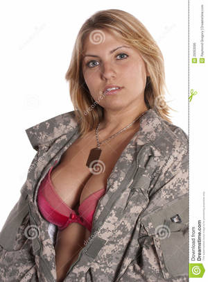 Army Uniform Porn Blonde - Pin Up Girl implied nude military uniform. Patriotism, seductive.