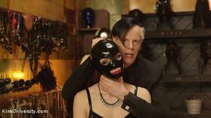 kink deepthroat - Photo number 1 from Fetish Hoods & Deepthroat Skills shot for Kink  University on Kink.