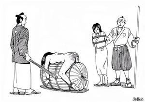 Bdsm Pussy Spanking Art - tied over a barrel for a caning with a birch-like bunde of rods