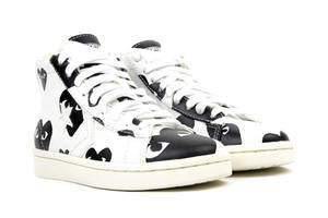 Converse Leather Porn - Converse x Comme Des Garcons PLAY Pro Leather Hi - Milk/Black