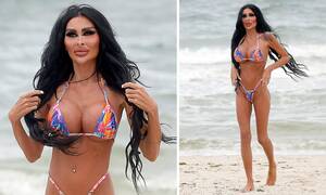 candid florida nude beach - Plastic surgery queen' Tara Jayne flaunts her TINY frame in a G-string  bikini | Daily Mail Online