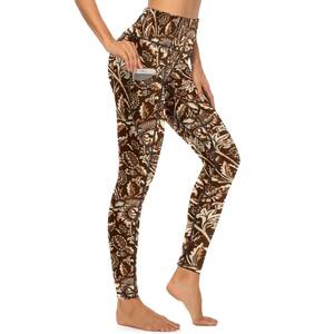 funny yoga - Brown Floral Yoga Pants Sunflowers Print Leggings Sexy Push Up Funny Yoga  Sport Legging Quick-Dry Graphic Work Out Leggins - AliExpress