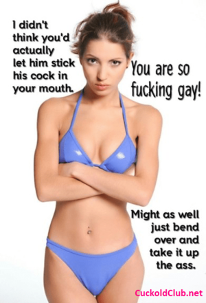 Bisexual Hubby Captions - Wife Watching Bi-Cuckold Hubby (The Best 12 Captions) - Cuckold Club