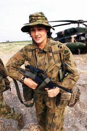 Army Girl Uniform Porn - Australian army, I think.
