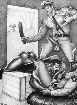 1960s Gay Porn Cops - You may know other Tom pictures where straight-looking construction workers  peer over the fence to observe gay intercourse and sometimes reach over to  help ...