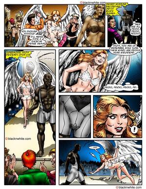 Angel Porn Cartoon - Blonde angel sucking thick black cock on the - Popular cartoon porn -  Picture 1