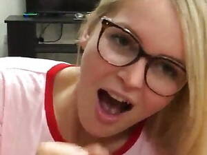 blondes with glasses sucking dick - Sexy blond with glasses sucks cock and eats cum | xHamster