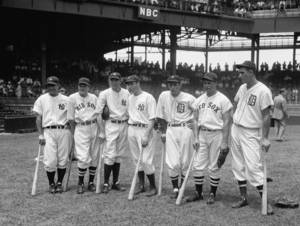 Amanda Banks Porn Star - Seven of the American League's 1937 All-Star players, from left to right  Lou Gehrig, Joe Cronin, Bill Dickey, Joe DiMaggio, Charlie Gehringer,  Jimmie Foxx, ...