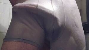 massive cock see through - Twitching Huge Cock In Wet White Boxer Gay Porn Gif | Pornhub.com