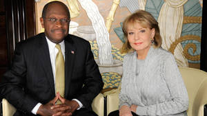 Barbara Walters Black Porn - PHOTO: Barbara Walters interviews Herman Cain for \