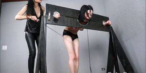 caning stocks - Wooden stock whipping and latina punishment of lesbian slave girl in south  american bdsm - Tnaflix.com